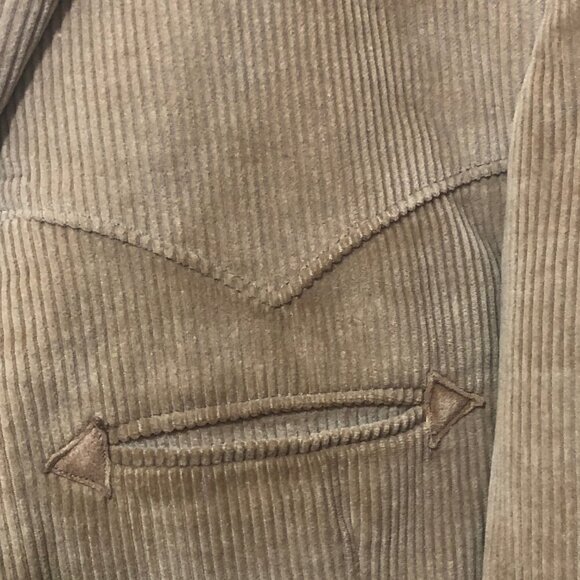 Vintage Larry Mahan Cowboy Corduroy Jacket Tan Western Blazer Horse Head Buttons - Picture 6 of 15